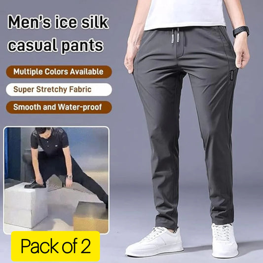 Men’s Lycra Stretchable Track Pants | Sportswear | Pack of 2